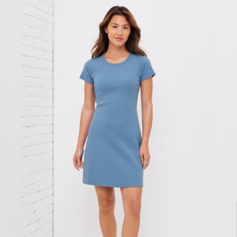 UpWest Stretch Cotton Rib Mini Dress